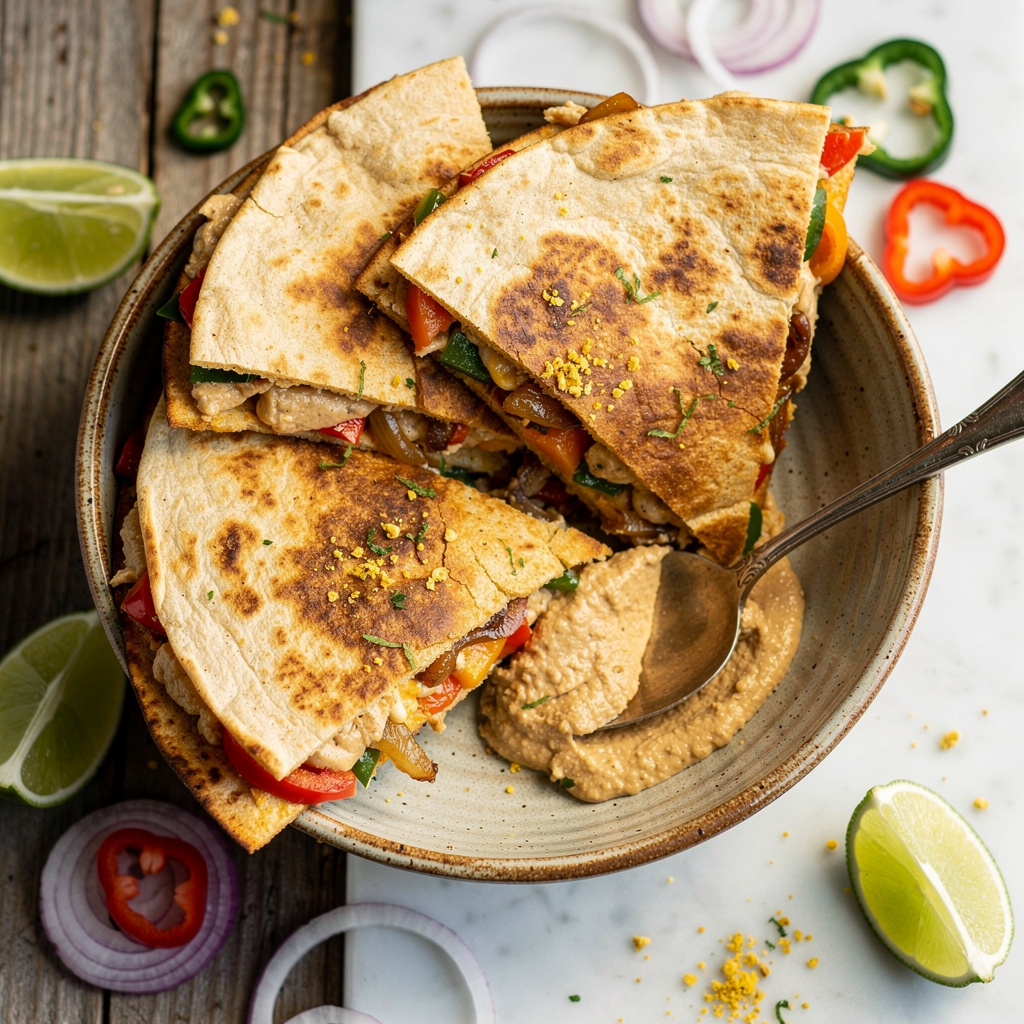 Caramelized Onion & Pepper Quesadillas