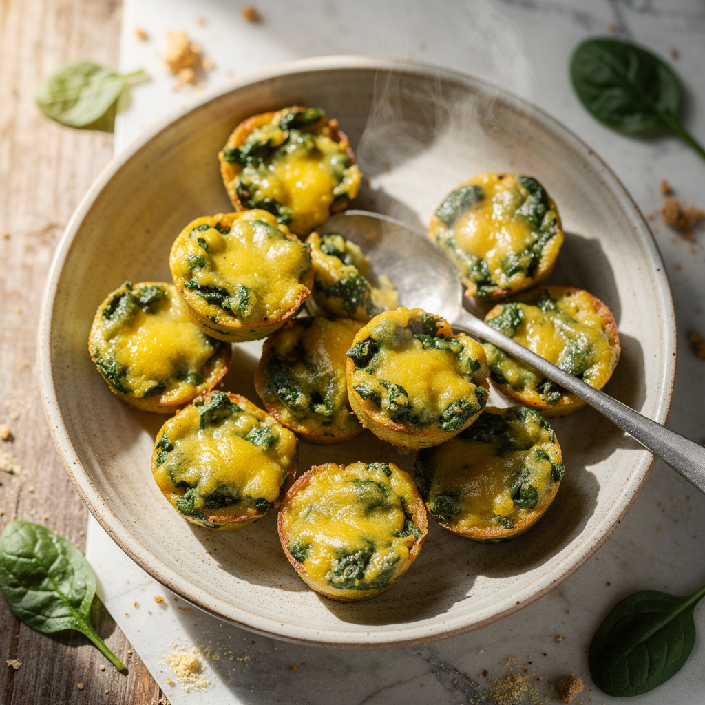 Cheesy Stuffed Spinach Bites