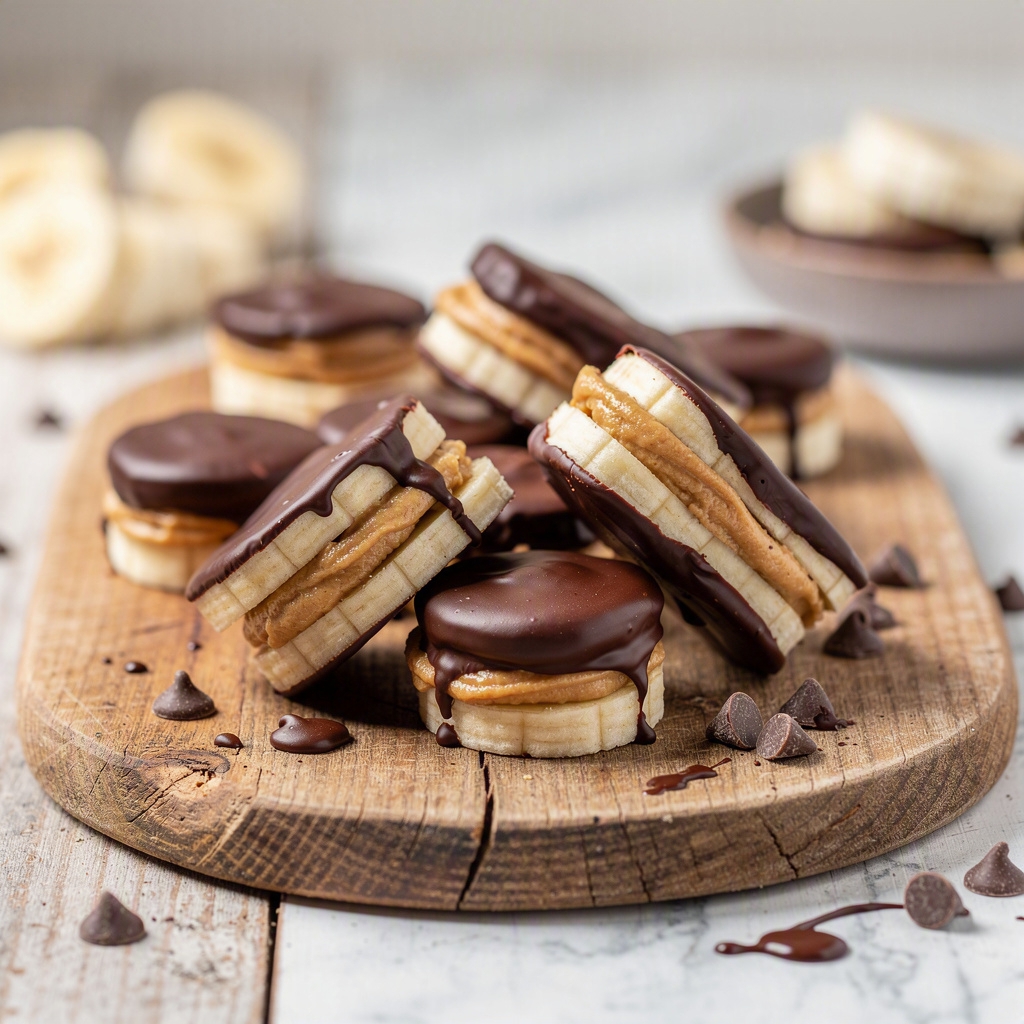 Chocolate Peanut Butter Banana Bites