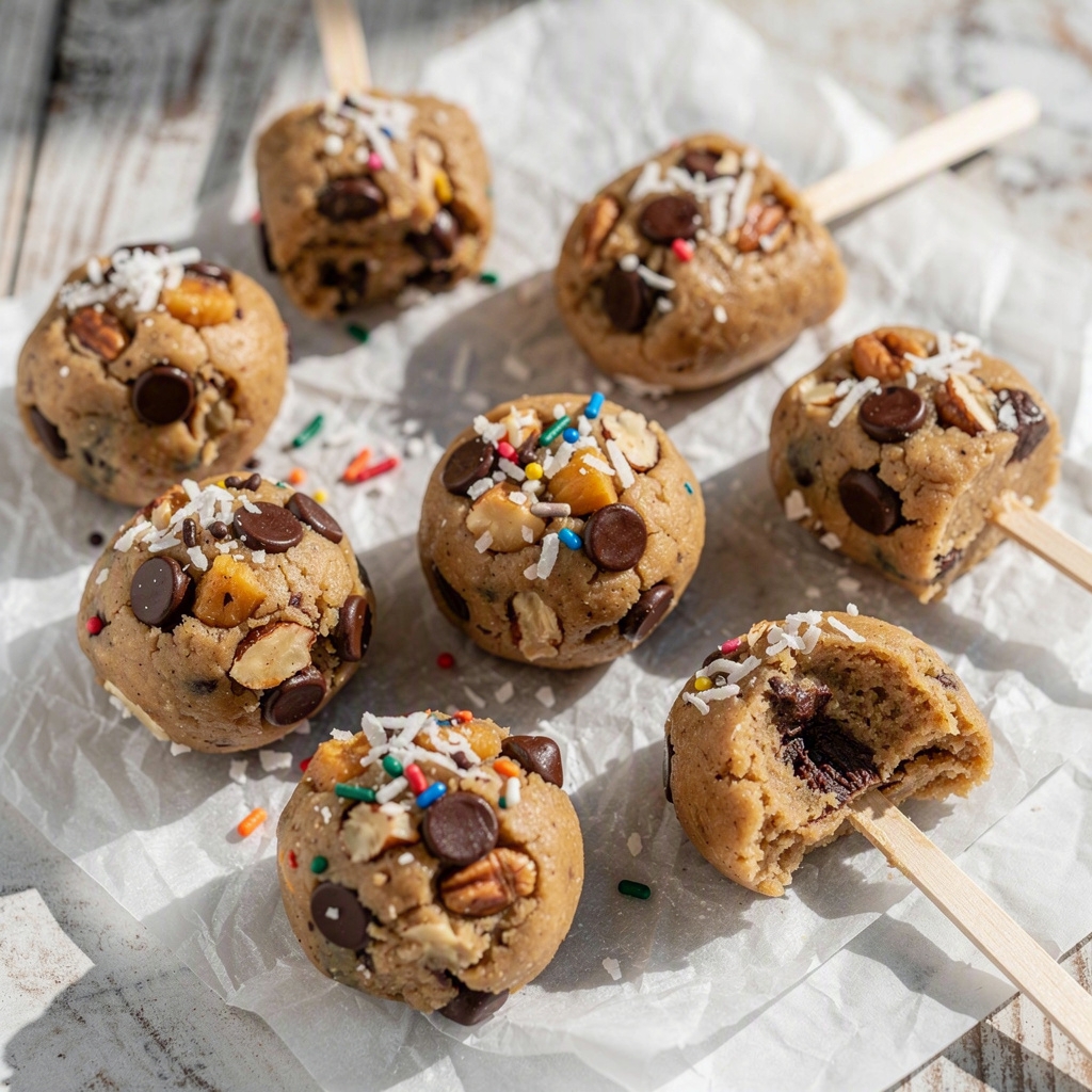 Healthy Cookie Dough Pops (gluten-free!)