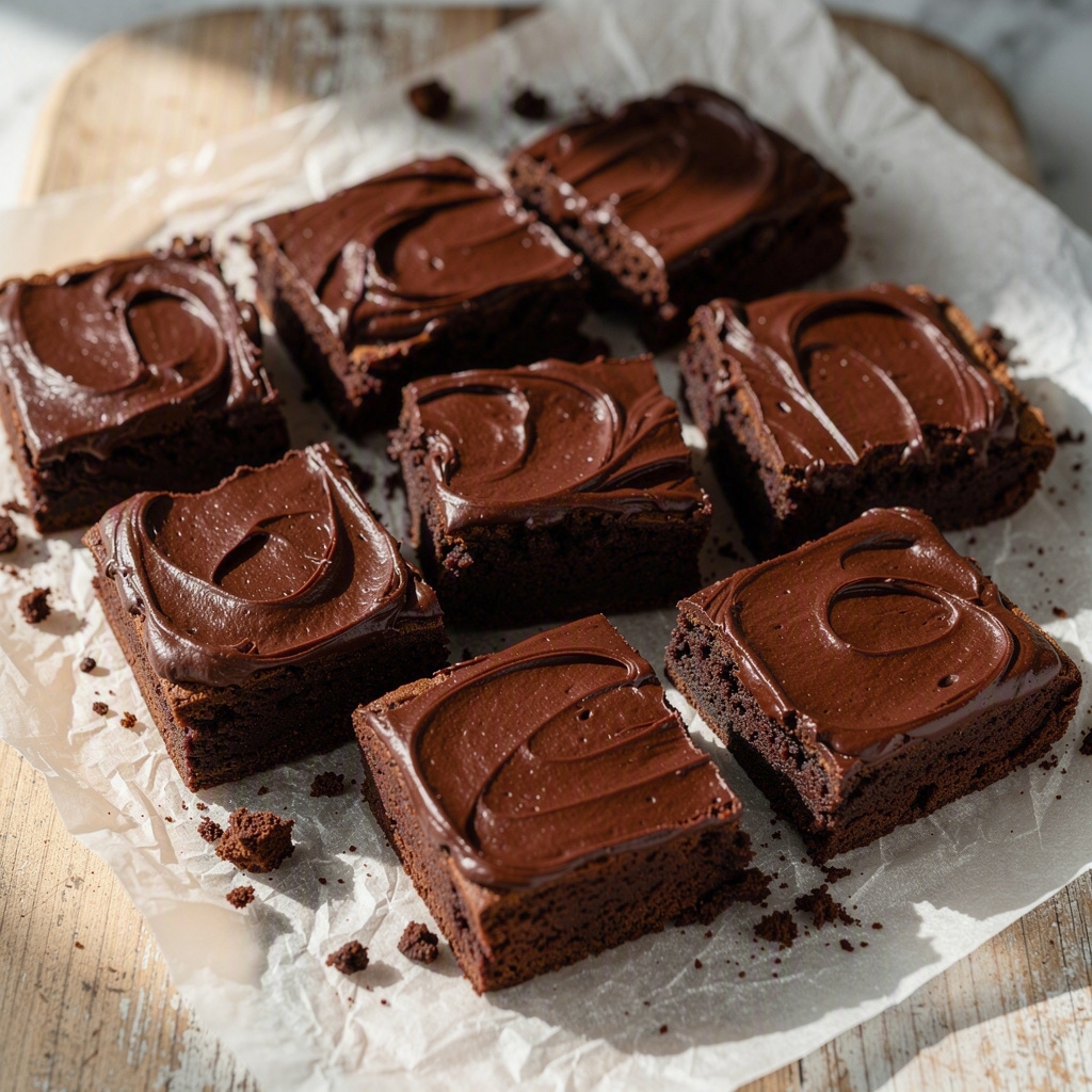 Chocolate Frosted Brownies (oil-free)