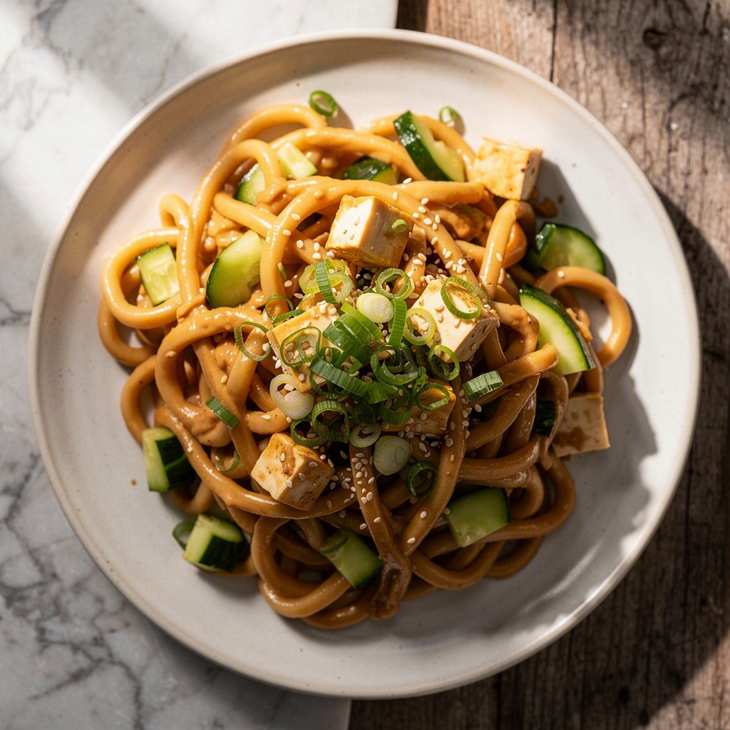 Easy Peanut Udon Noodles