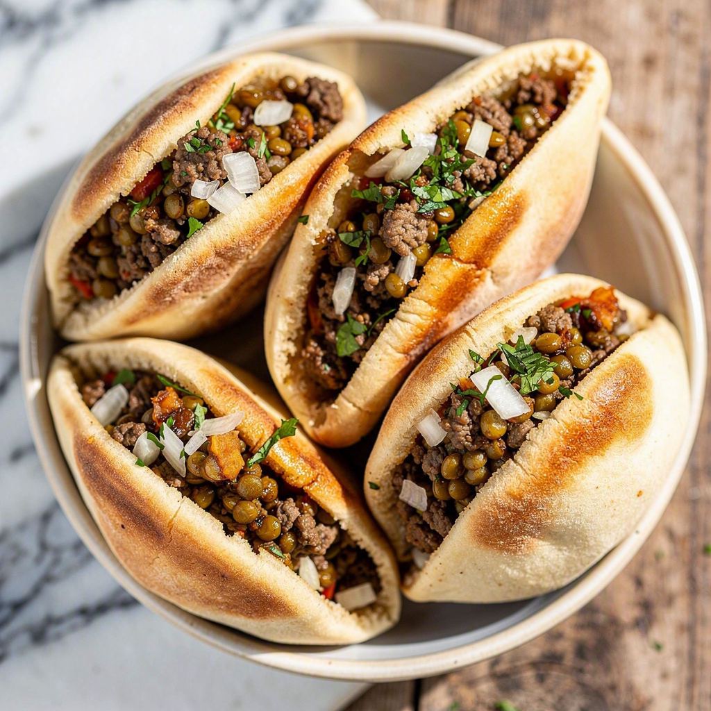 High-Protein Lentil Stuffed Pitas (Arayes-Inspired!)
