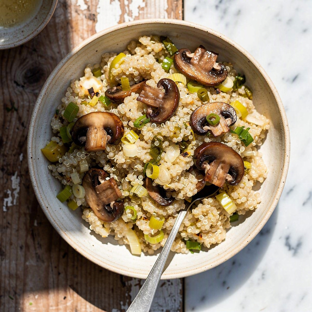 One Pot Mushroom Quinoa Risotto