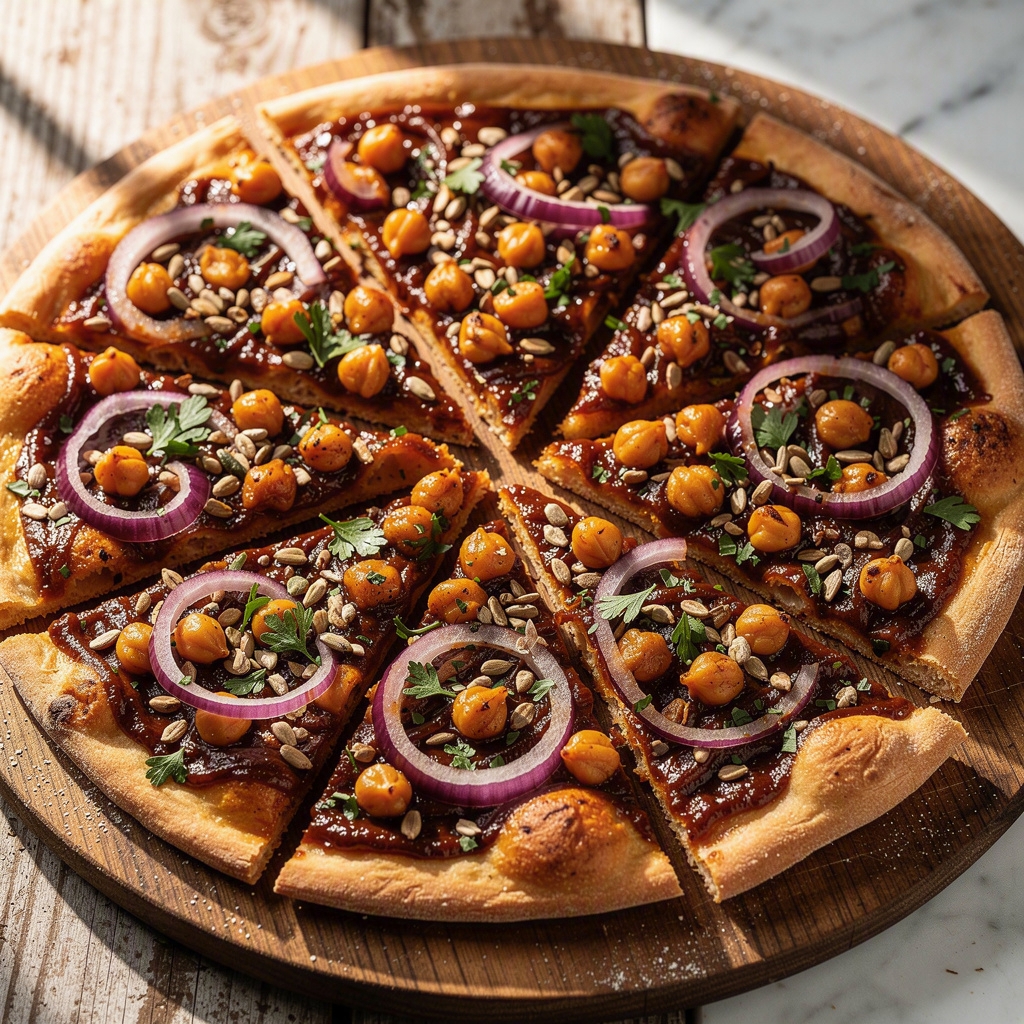 BBQ Chickpea Pizza