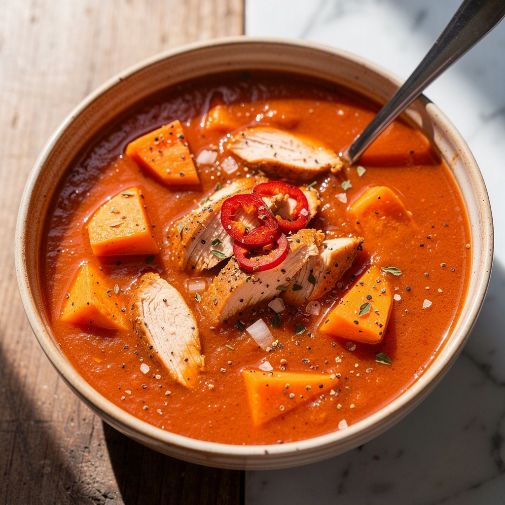 Mexican Sweet Potato Chicken Soup