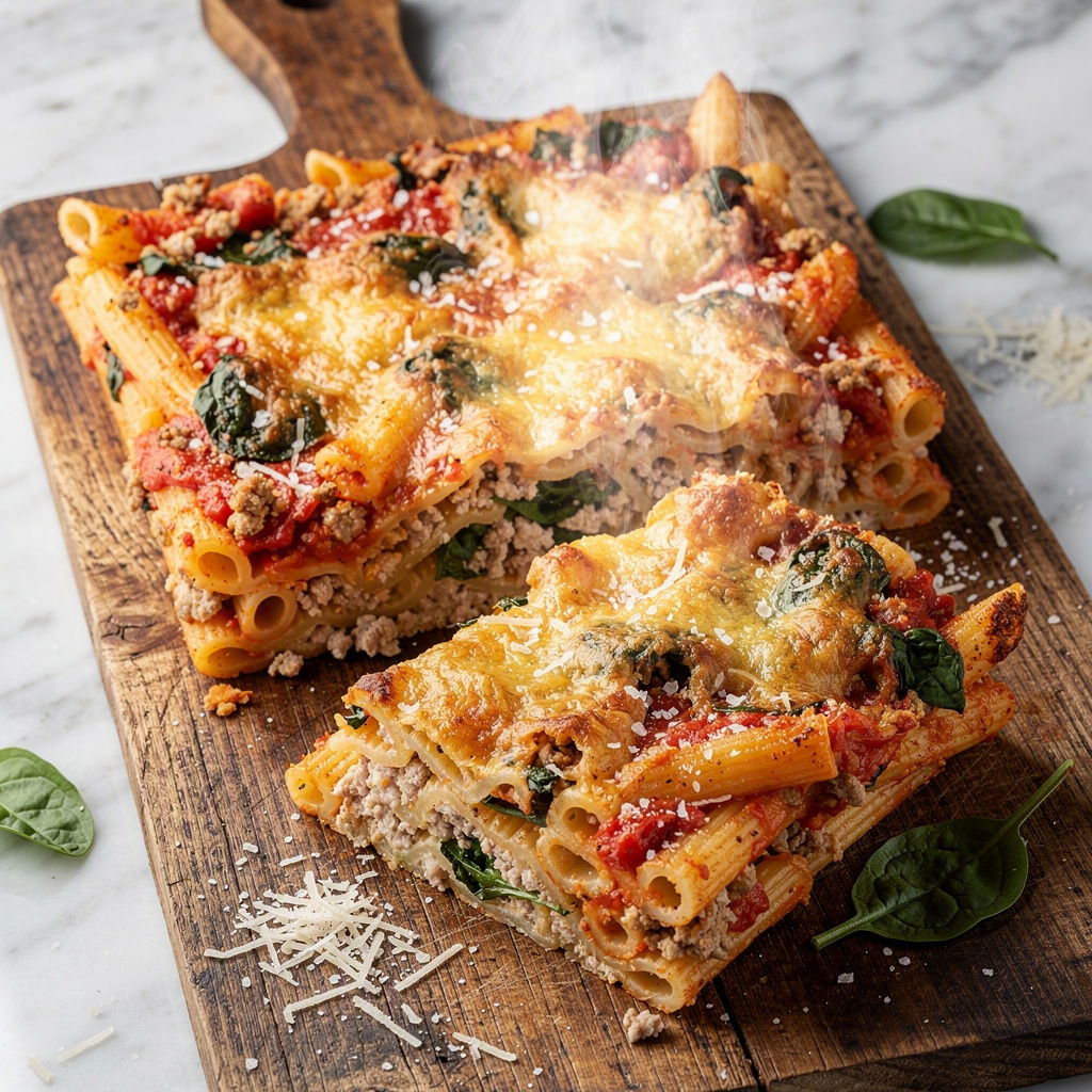 Turkey Cauliflower Baked Ziti