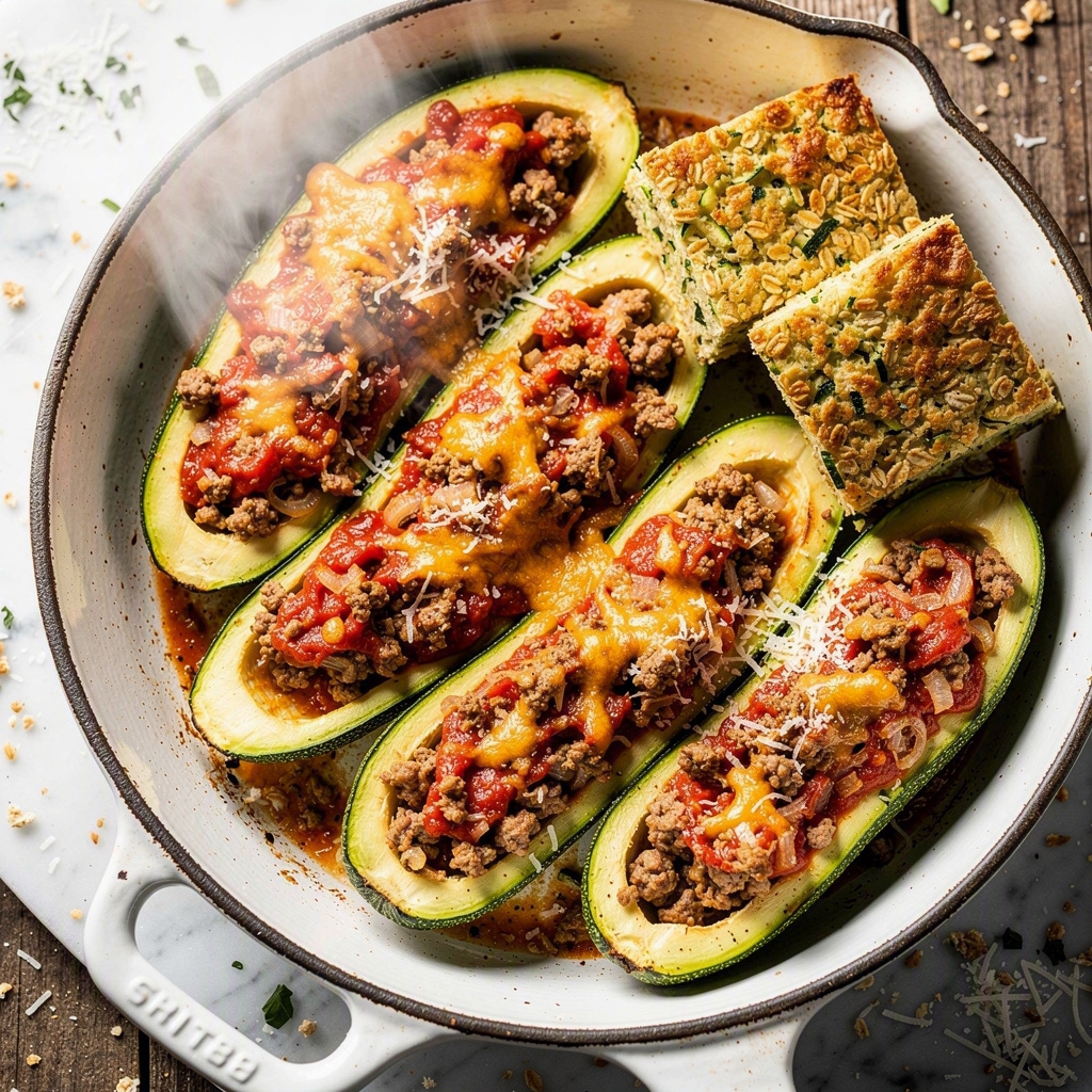 Turkey Zucchini Boats