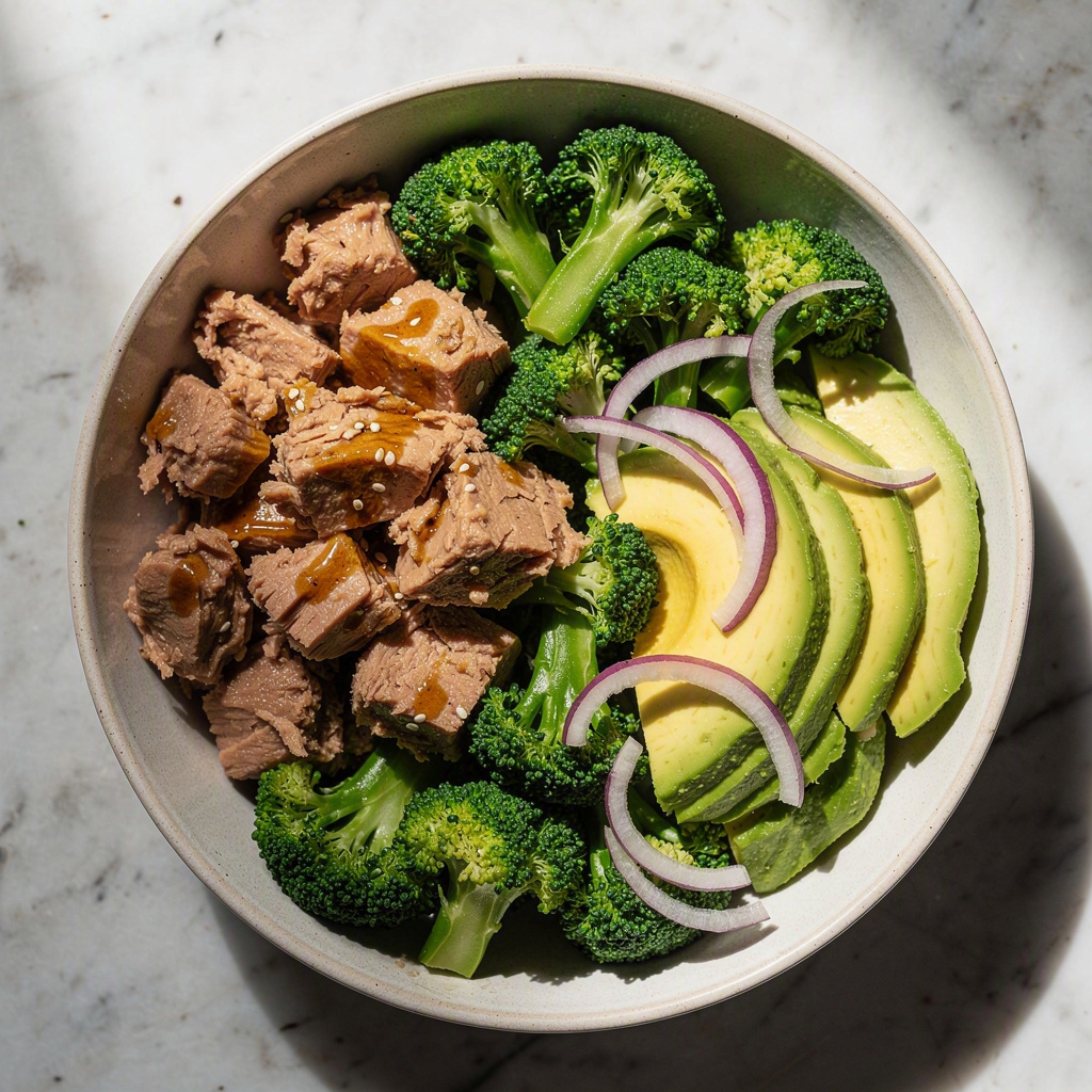 Broccoli Avocado Tuna Bowl