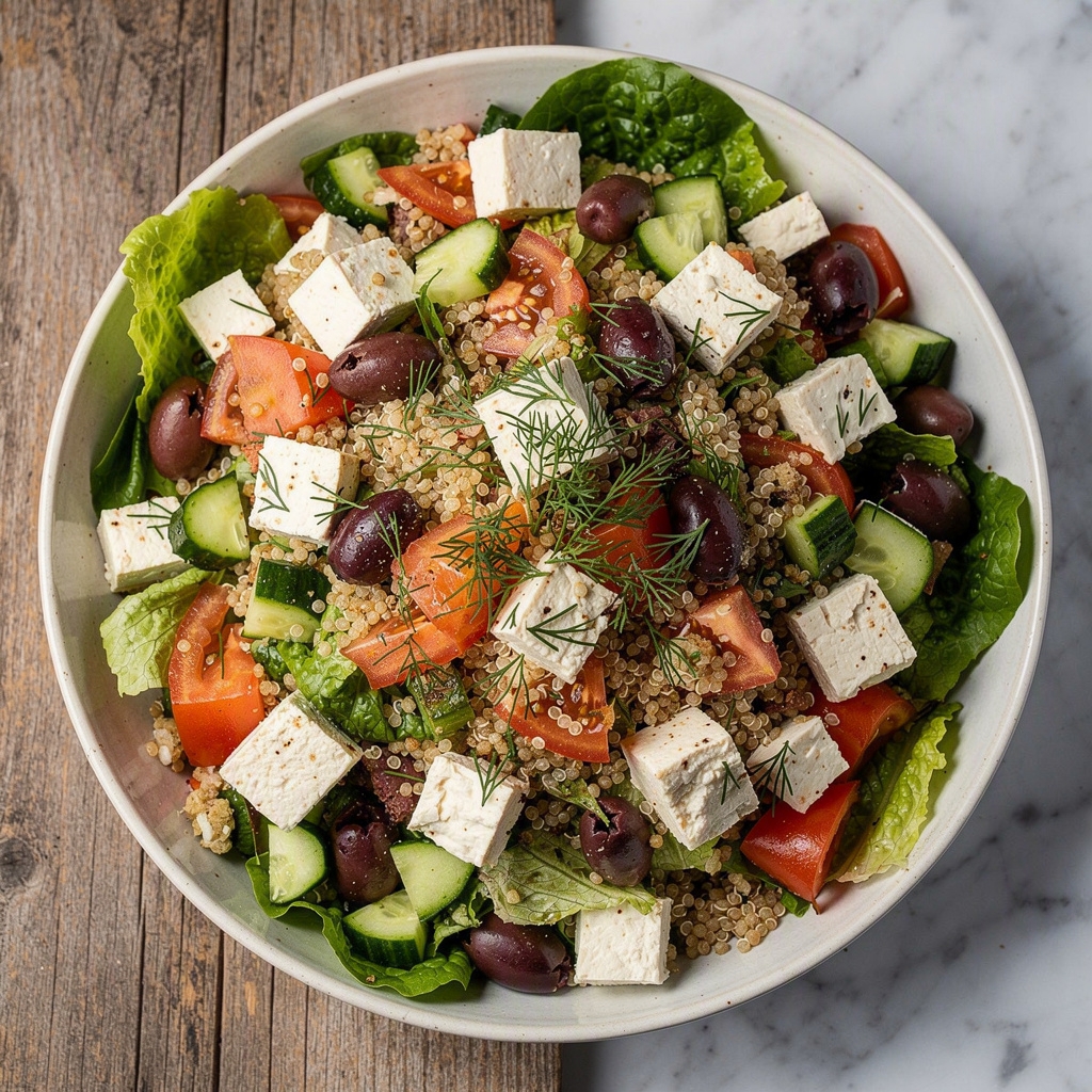Greek Salad with Tofu Feta