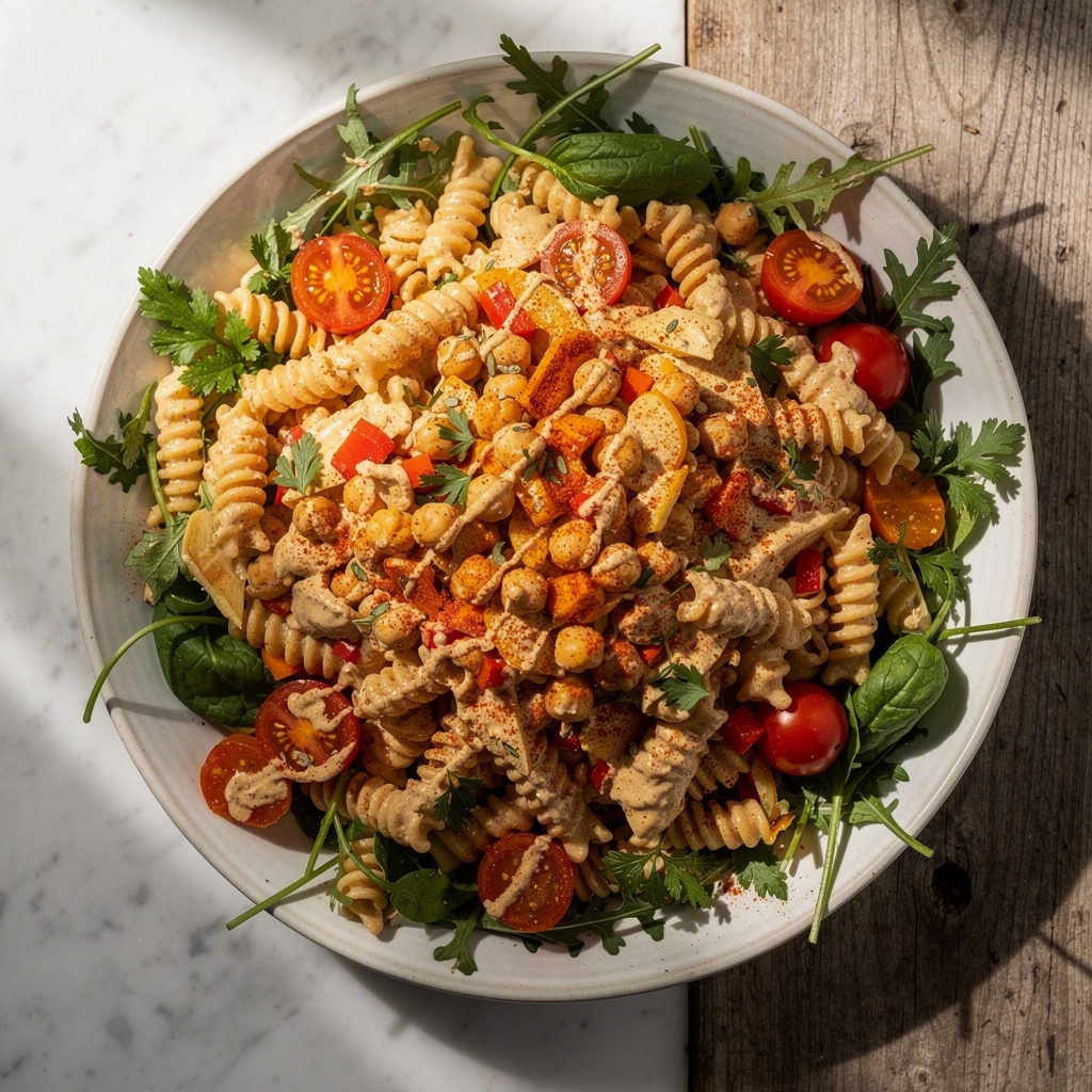 Creamy Tahini Pasta Salad (plant-based!)