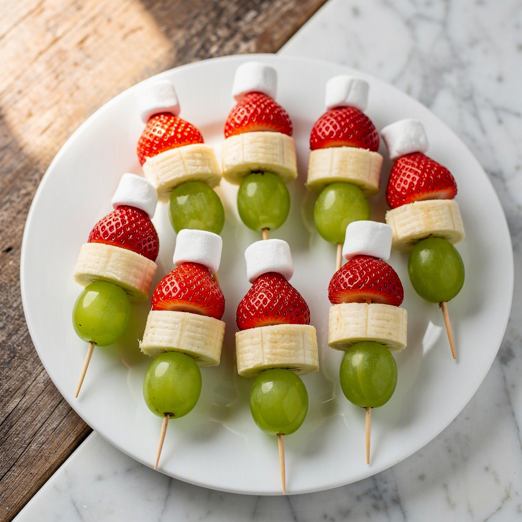 Grinch Fruit Kabobs