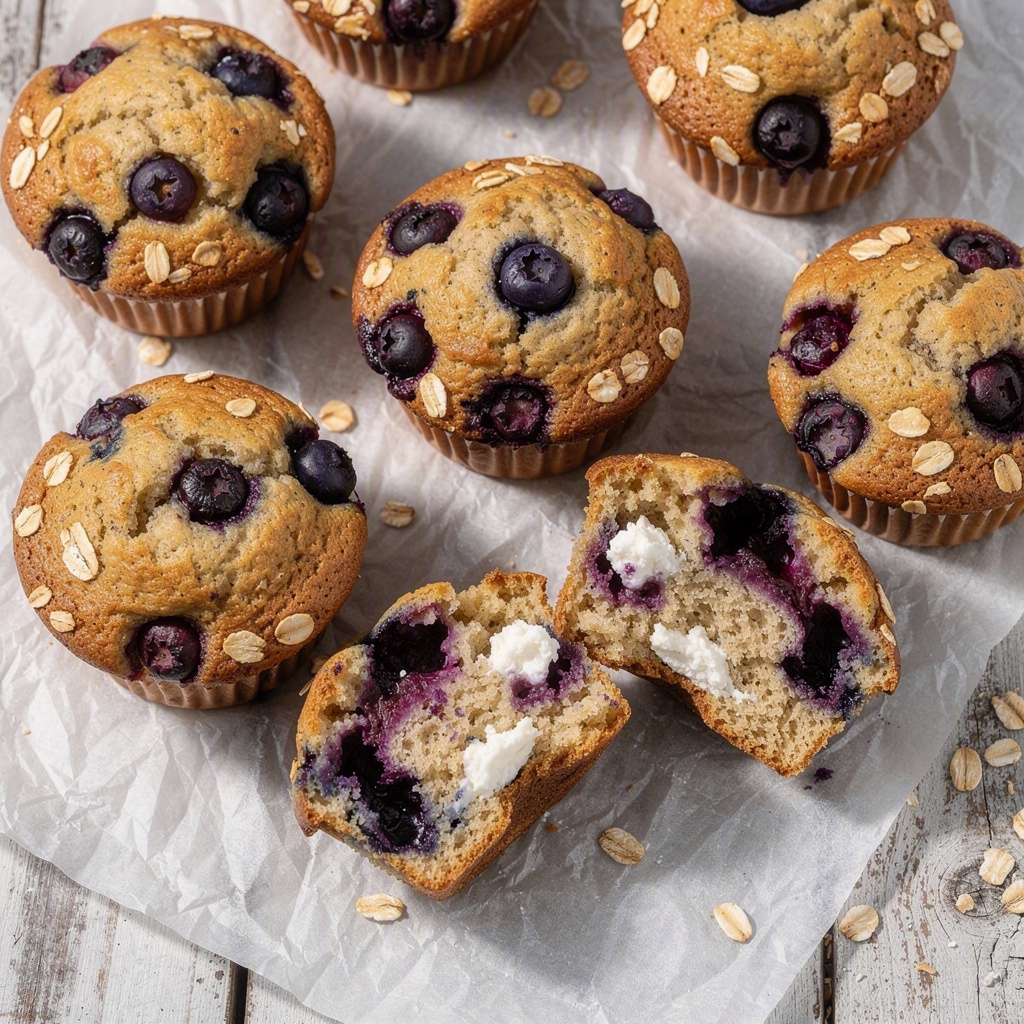 Blueberry Cottage Cheese Muffins