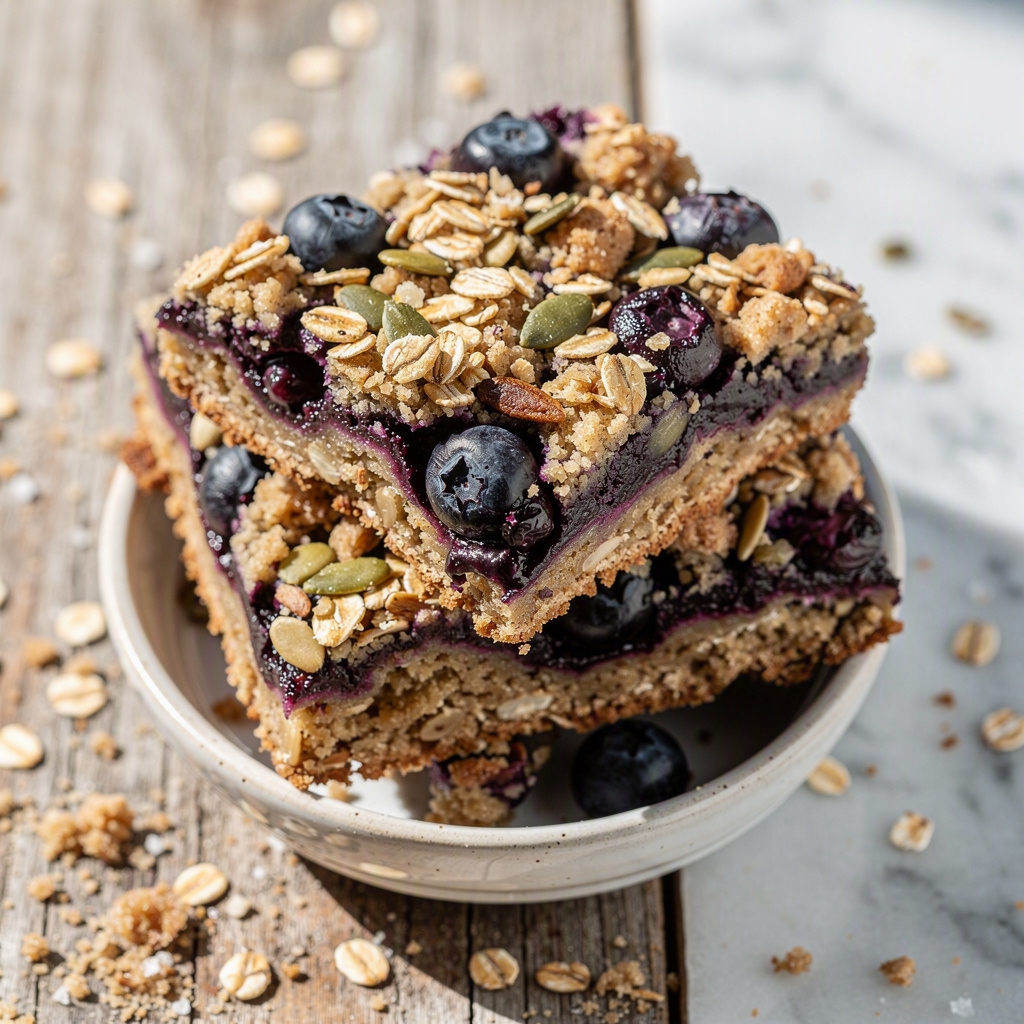 Healthy Blueberry Crumble Bars