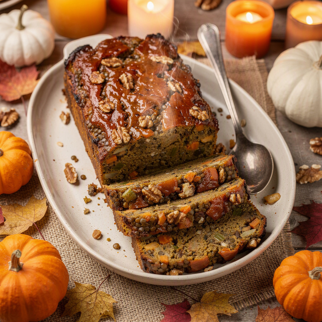 Maple-Glazed Lentil Loaf